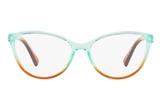 Óculos de Grau Armani Exchange AX3053 8256/53 Azul Transparente/Laranja Transparente