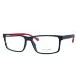 Óculos de Grau Atitude Masculino AT4117 D02 - Acetato Azul com Vermelho
