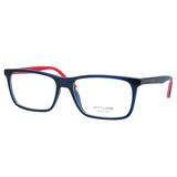Óculos de Grau Atitude Masculino AT6199I T02 - Acetato Azul Escuro com Vermelho