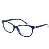 Óculos de Grau Bulget Feminino BG4098 T02 - Acetato Azul e Haste Trabalhada