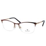 Óculos de Grau Bulget Feminino Fio de Nylon BG1600 01A - Metal Marrom e Dourado