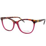 Óculos de Grau Calvin Klein Feminino CK5975 221 - Acetato Tartaruga Bordô
