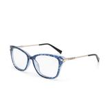 Óculos de Grau Colcci FRIDA C6097 K76 55 Azul Estampado Lente Tam 55