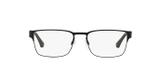 Óculos de Grau Emporio Armani EA1027 3001 Preto Fosco Lentes Tam 55