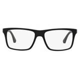 Óculos de Grau Emporio Armani EA3034 5229 Preto Fosco Lentes Tam 55