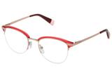 Óculos de Grau Furla VFU185 0A32/50 Vermelho/Rose