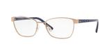 Óculos de Grau Grazi Massafera GZ1010B E818 Ouro Azul Com Cristais Da SWAROVSKI Lente Tam 52