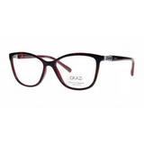 Óculos de Grau Grazi Massafera GZ3022B E103 Tartaruga Vermelho Com Cristais Da SWAROVSKI Lente Tam 53