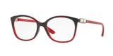 Óculos de Grau Grazi Massafera GZ3034B E813 Tartaruga Vermelho Com Cristais Da SWAROVSKI Lente Tam 53