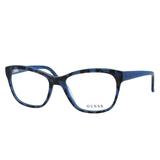 Óculos de Grau Guess Feminino GU2541 C092 T54 - Acetato Tartaruga Preto e Azul
