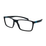 Óculos de Grau HB Masculino M.93136 710 - Acetato Polytech Preto com Detalhe Azul - Hb - hot butterd