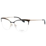 Óculos de Grau Hickmann Eyewear Feminino AH1357 09A - Metal Preto e Dourado