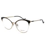 Óculos de Grau Hickmann Feminino HI1055 09A - Metal Preto e Dourado