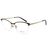 Óculos de Grau Hickmann Feminino HI1061 01A - Metal Bronze e Dourado