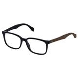 Óculos de Grau Hugo Boss Masculino BOSS0844 CIWH - Acetato Preto com Detalhe em Madeira Marrom