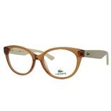 Óculos de Grau Lacoste Feminino L2708 C210 - Acetato Marrom Translucido e Bege