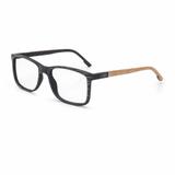 Óculos de grau mormaii pequim wood preto fosco riscado PRETO