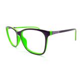 Óculos de grau Rafaello RFA043 Acetato Roxo c/ Verde - Armação