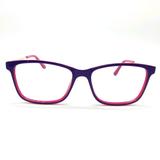 Óculos de grau Rafaello RFA047 Acetato c/ Alumínio Roxo c/ Rosa - Armação