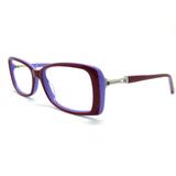 Óculos de grau Rafaello RFA049 Acetato Vermelho c/ Roxo - Armação