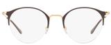 Óculos de Grau Ray Ban Round RX3578 Marrom Ouro - Ray-ban