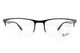 Óculos de Grau Ray Ban RX6362 2861/55 Prata/Preto