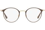 Óculos de Grau Ray Ban RX6378 2905/49 Dourado/Marrom