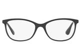 Óculos de Grau Ray Ban RX7106 5697 Preto Fosco Lentes Tam 53 - Ray-ban