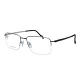 Óculos de Grau Stepper Unissex Titanium com Fio de Nylon SI-60123 F092 - Preto