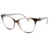 Óculos de Grau Swarovski Feminino SK5254 074 - Acetato Mescla Marrom e Rosa