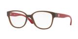 Óculos de Grau Tecnol TN3039 E770 Marrom Vermelho Lente Tam 53
