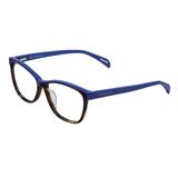 Óculos de Grau Victor Hugo Feminino VH1733 COL.0752 - Acetato Azul e Tartaruga Marrom
