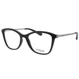 Óculos de Grau Vogue Eyewear Feminino VO5152L W44 - Acetato Preto e Metal Prata
