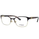 Óculos de Grau Vogue Feminino VO4050 C997 - Metal Dourado e Marrom e Haste Acetato Marrom