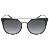 Óculos De Sol Hickmann Hi3020 09bs/53 Preto E Prata