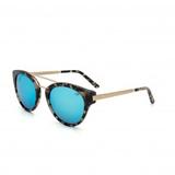 Óculos de Sol Mormaii M0041 F90 97 Tartaruga Preto Lente Espelhada Azul Tam 28
