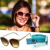 Oculos De Sol Nude Redondo Retro Metal Degrade - Isabela dias