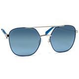 Óculos de Sol PLD 6058/S Prata e Azul - U / 10 / 0 - Vision