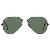 Óculos De Sol Ray Ban Aviador Large Metal Rb3025l 002/58/62 Preto - Lente Cinza Polarizada