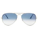 Óculos De Sol Ray Ban Aviador Large Metal Rb3025l 003/3f/58 Prata - Lente Azul Degradê