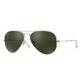 Óculos De Sol Ray Ban Aviator Rb3025L 001 58 62 Polarizado Dourado 62