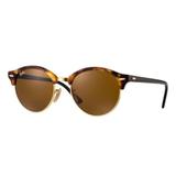 Óculos De Sol Ray Ban Clubround Marrom 51-19