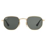 Óculos de Sol Ray-Ban Hexagonal Verde G-15 Dourado 51-21 - Ray ban
