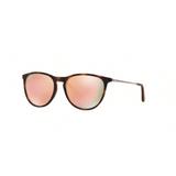 Óculos de Sol Ray Ban Junior Erika RJ9060 Tartaruga Lente Espelhada Rosa Marrom - Ray-ban junior