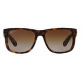 Óculos de Sol Ray Ban Justin RB4165 Tartaruga Lentes Polarizadas