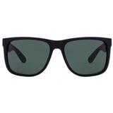 Óculos De Sol Ray Ban Justin Rb4165l 622/71/55 Preto Emborrachado