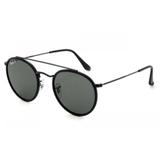 Óculos De Sol Ray Ban Rb 3647 002/58 Round Double Bridge Polarizado