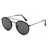 Óculos De Sol Ray Ban Rb 3647 002/58 Round Double Bridge Polarizado