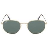 Óculos De Sol RayBann Hexagonal Rb3548n 001/54 Dourado - Ray ban
