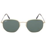 Óculos De Sol RayBann Hexagonal Rb3548n 001/54 Dourado - Ray ban
